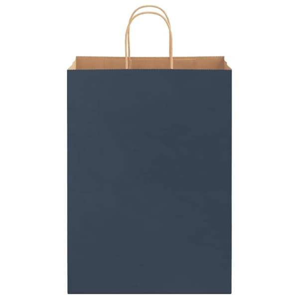 vidaXL Kraftpapperspåsar 250 st med handtag blå 32x17x44 cm