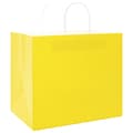 Miniatyrbild 3 av 11: vidaXL Kraftpapperspåsar 50 st med handtag gul 32x22x28 cm
