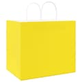 Miniatyrbild 7 av 11: vidaXL Kraftpapperspåsar 50 st med handtag gul 32x22x28 cm