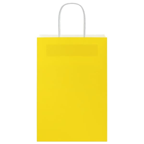 vidaXL Kraftpapperspåsar 250 st med handtag gul 21x11x31 cm