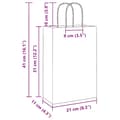 Miniatyrbild 11 av 11: vidaXL Kraftpapperspåsar 250 st med handtag gul 21x11x31 cm