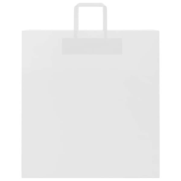 vidaXL Kraftpapperspåsar 250 st med handtag vit 45x17x48 cm