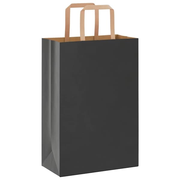 vidaXL Kraftpapperspåsar 50 st med handtag svart 21x11x31 cm