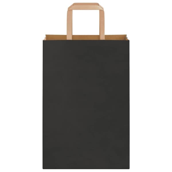 vidaXL Kraftpapperspåsar 50 st med handtag svart 21x11x31 cm