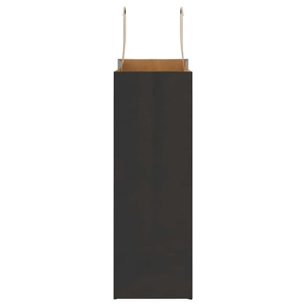 vidaXL Kraftpapperspåsar 50 st med handtag svart 21x11x31 cm
