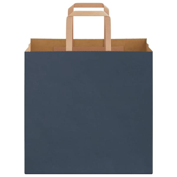 vidaXL Kraftpapperspåsar 50 st med handtag blå 26x17x25 cm