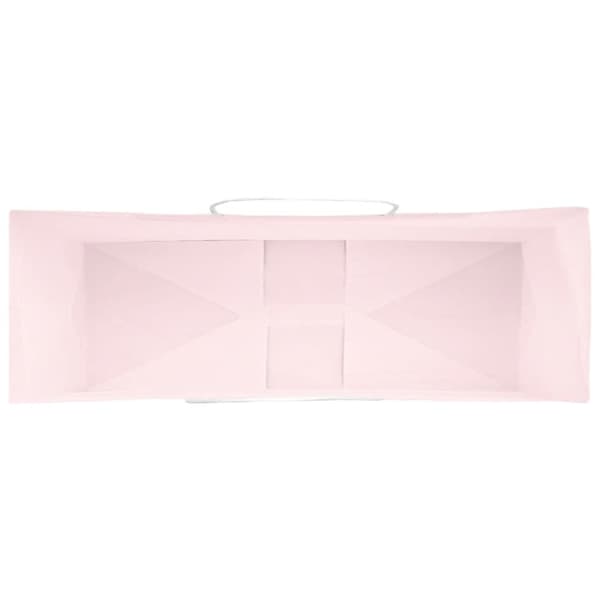 vidaXL Papirposer 250 stk med håndtak rosa 32x12x42 cm