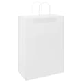 Miniatyrbild 3 av 11: vidaXL Kraftpapperspåsar 50 st med handtag vit 32x17x44 cm