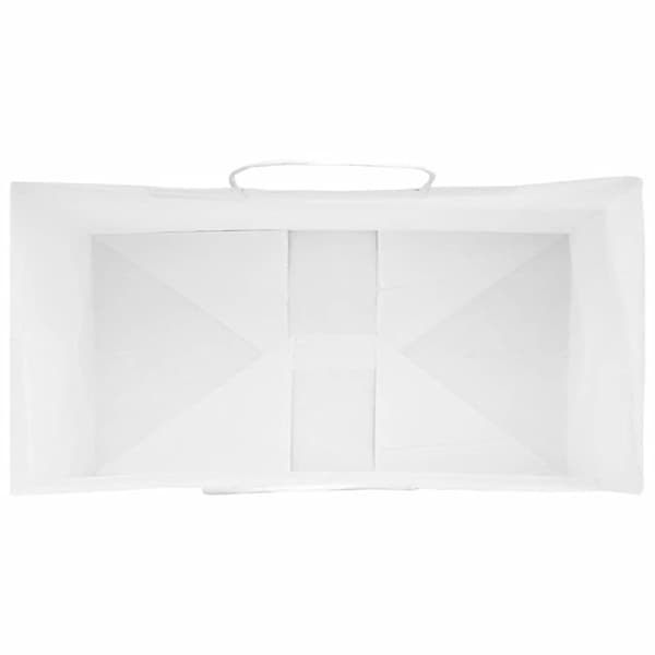 vidaXL Kraftpapperspåsar 50 st med handtag vit 32x17x44 cm