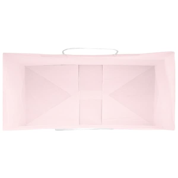 vidaXL Papirposer 250 stk med håndtak rosa 26x12x35 cm
