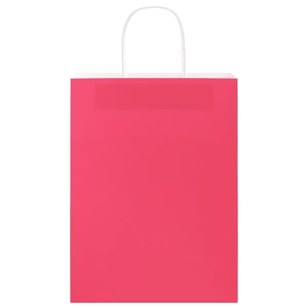 vidaXL Kraftpapperspåsar 50 st med handtag rosa 26x12x35 cm