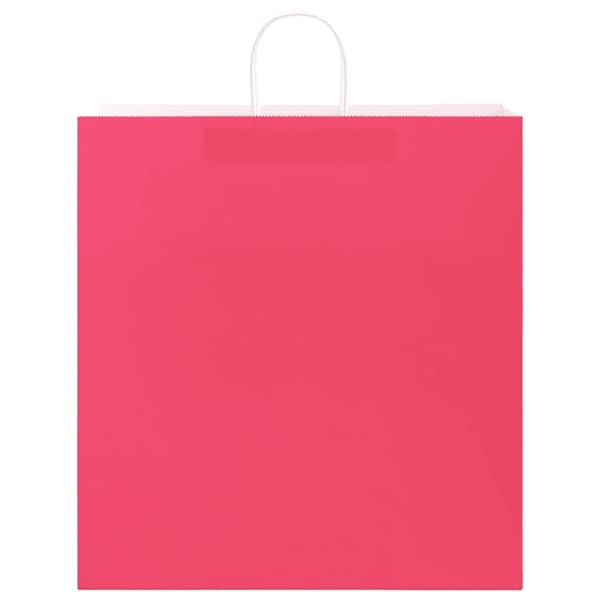 vidaXL Kraftpapperspåsar 250 st med handtag rosa 45x17x48 cm