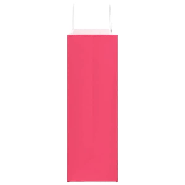 vidaXL Kraftpapperspåsar 250 st med handtag rosa 45x17x48 cm