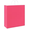 Miniatyrbild 7 av 11: vidaXL Kraftpapperspåsar 250 st med handtag rosa 45x17x48 cm