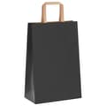 Miniatyrbild 4 av 11: vidaXL Kraftpapperspåsar 250 st med handtag svart 21x11x31 cm