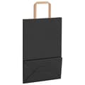Miniatyrbild 9 av 11: vidaXL Kraftpapperspåsar 250 st med handtag svart 21x11x31 cm