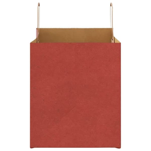 vidaXL Kraftpapperspåsar 250 st med handtag röd 32x22x24 cm