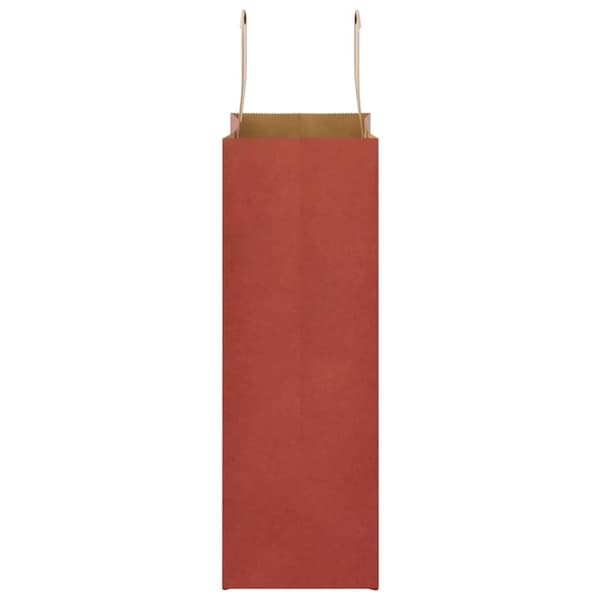 vidaXL Kraftpapperspåsar 50 st med handtag röd 21x11x31 cm