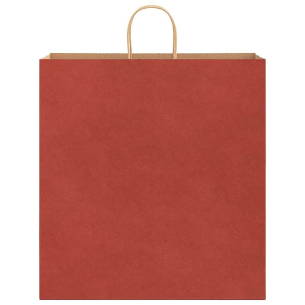 vidaXL Kraftpapperspåsar 250 st med handtag röd 45x17x48 cm