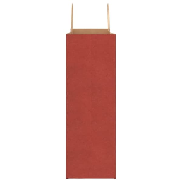 vidaXL Kraftpapperspåsar 250 st med handtag röd 45x17x48 cm