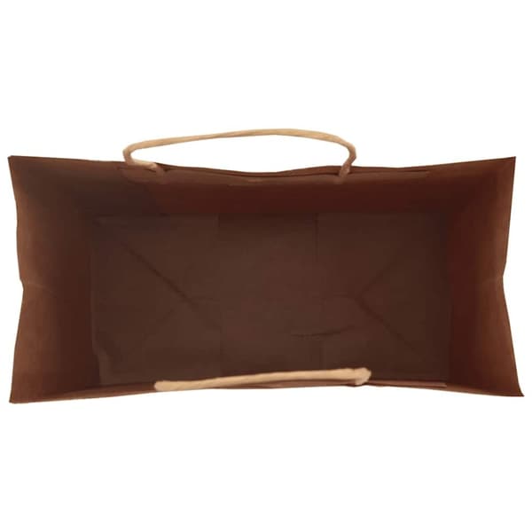 vidaXL Papperspåsar 50 st med handtag brun 21x11x31 cm