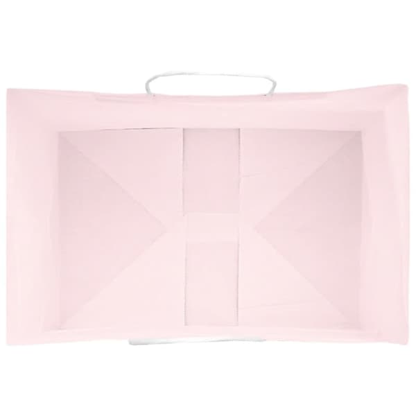 vidaXL Papirposer 250 stk med håndtak rosa 32x22x24 cm