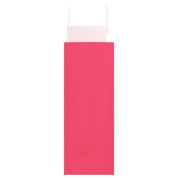 vidaXL Kraftpapperspåsar 50 st med handtag rosa 32x17x44 cm