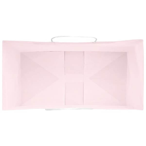 vidaXL Kraftpapperspåsar 50 st med handtag rosa 32x17x44 cm