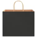 Miniatyrbild 5 av 11: vidaXL Kraftpapperspåsar 250 st med handtag svart 32x22x24 cm