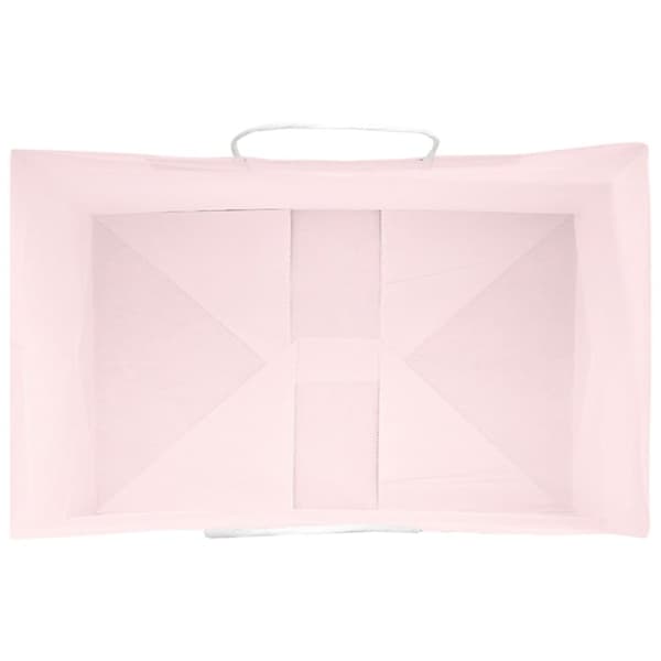 vidaXL Kraftpapperspåsar 250 st med handtag rosa 26x17x25 cm