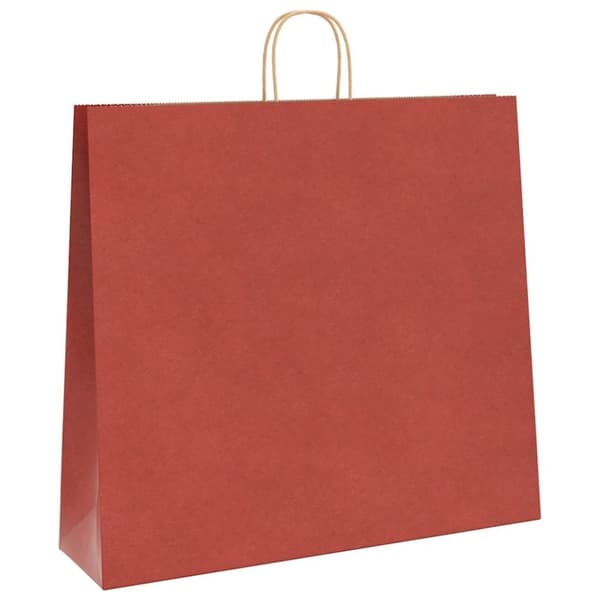 vidaXL Kraftpapperspåsar 250 st med handtag röd 54x15x49 cm