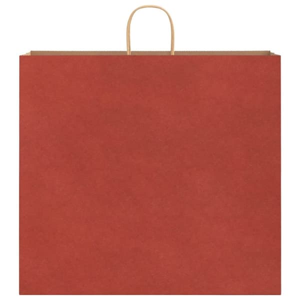 vidaXL Kraftpapperspåsar 250 st med handtag röd 54x15x49 cm