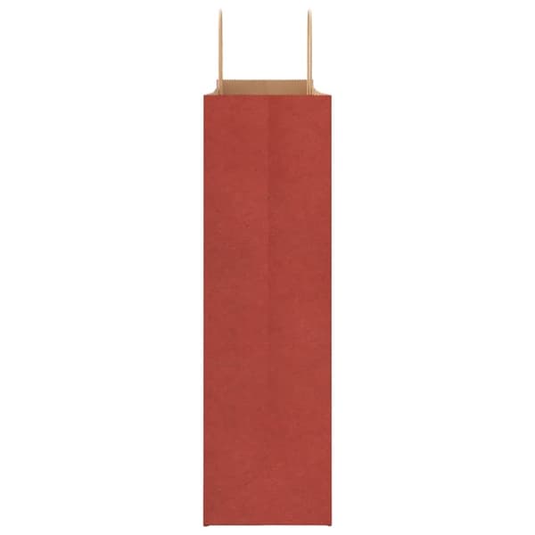 vidaXL Kraftpapperspåsar 250 st med handtag röd 54x15x49 cm