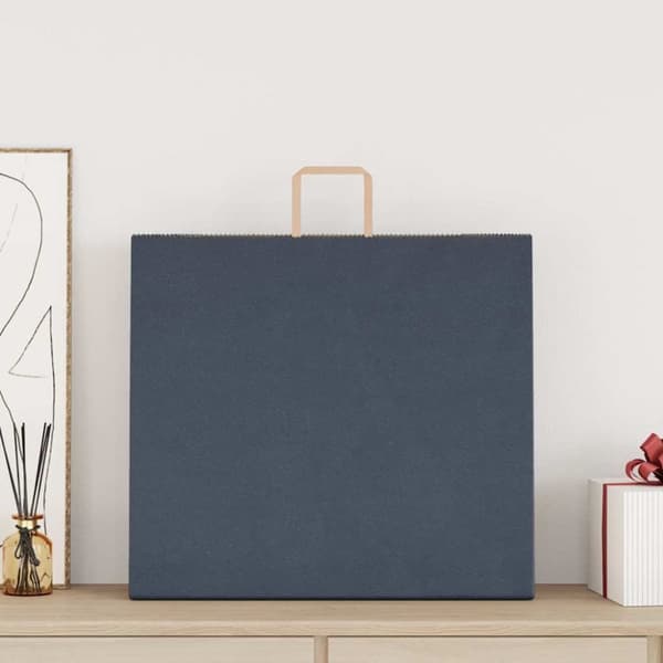 Kraftpapperspåsar 250 st med handtag blå 54x15x49 cm