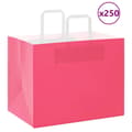 Miniatyrbild 1 av 2: Kraftpapperspåsar 250 st med handtag rosa 32x22x24 cm