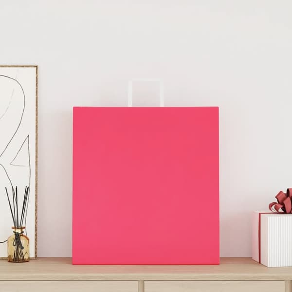 Kraftpapperspåsar 250 st med handtag rosa 45x17x48 cm