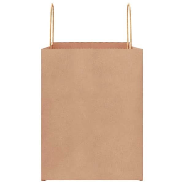 vidaXL kraftpapirposer 50 stk. med håndtag 32x22x28 cm brun