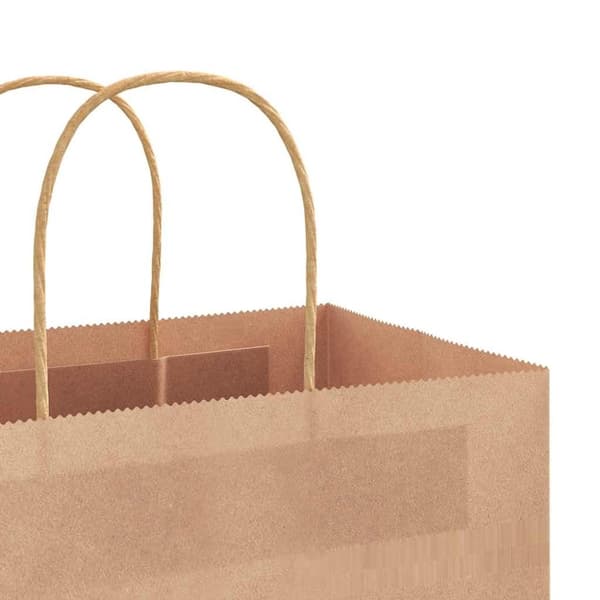 vidaXL kraftpapirposer 50 stk. med håndtag 32x22x28 cm brun