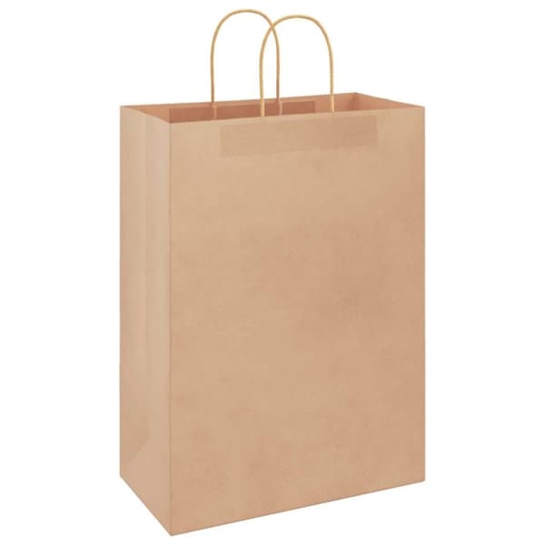 vidaXL kraftpapirposer 50 stk. med håndtag 32x17x44 cm brun