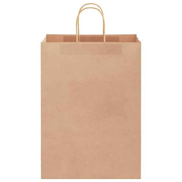 vidaXL kraftpapirposer 50 stk. med håndtag 32x17x44 cm brun
