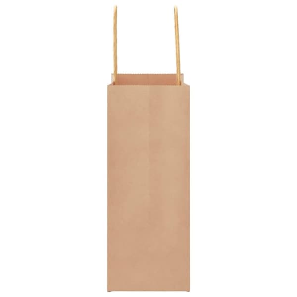 vidaXL kraftpapirposer 250 stk. med håndtag 15x8x21 cm brun