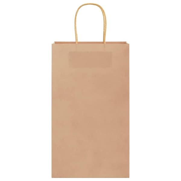 vidaXL kraftpapirposer 50 stk. med håndtag 21x11x36 cm brun