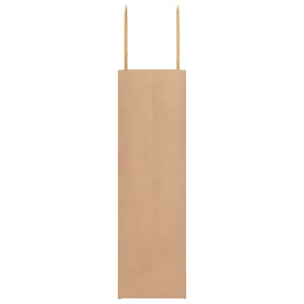 vidaXL kraftpapirposer 50 stk. med håndtag 21x11x36 cm brun