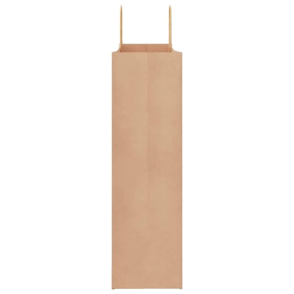 vidaXL Paperikassit 50 kpl kahvoilla ruskea 54x15x49 cm