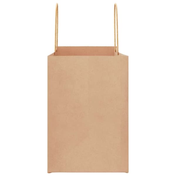 vidaXL kraftpapirposer 250 stk. med håndtag 32x17x25 cm brun