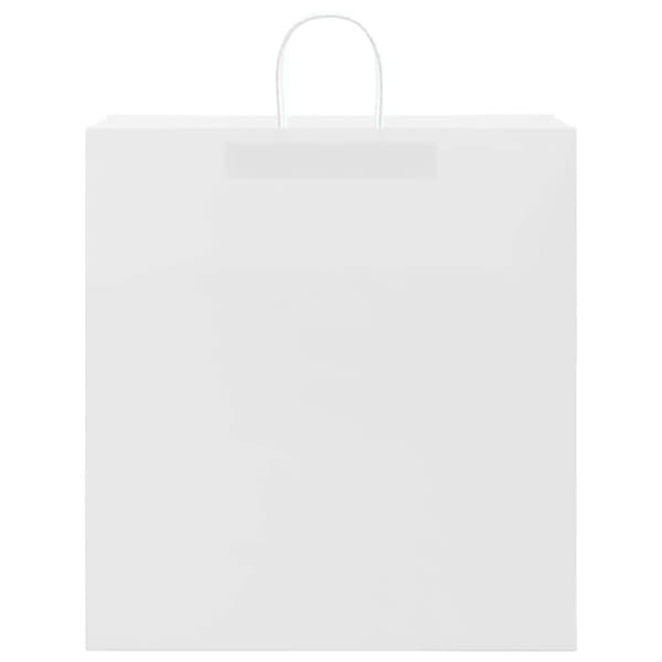 vidaXL Paperikassit 250 kpl kahvoilla valkoinen 45x17x48 cm