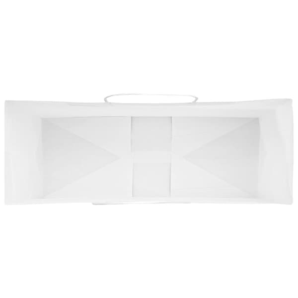 vidaXL Paperikassit 250 kpl kahvoilla valkoinen 45x17x48 cm