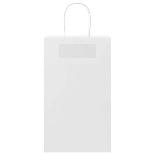 vidaXL kraftpapirposer 250 stk. med håndtag 21x11x36 cm hvid