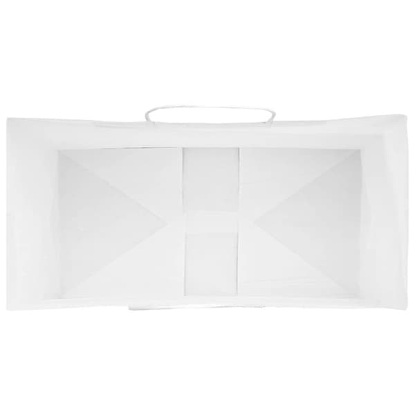 vidaXL kraftpapirposer 250 stk. med håndtag 21x11x36 cm hvid