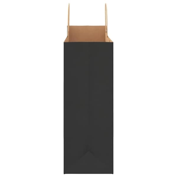 vidaXL Paperikassit 250 kpl kahvoilla musta 32x17x44 cm